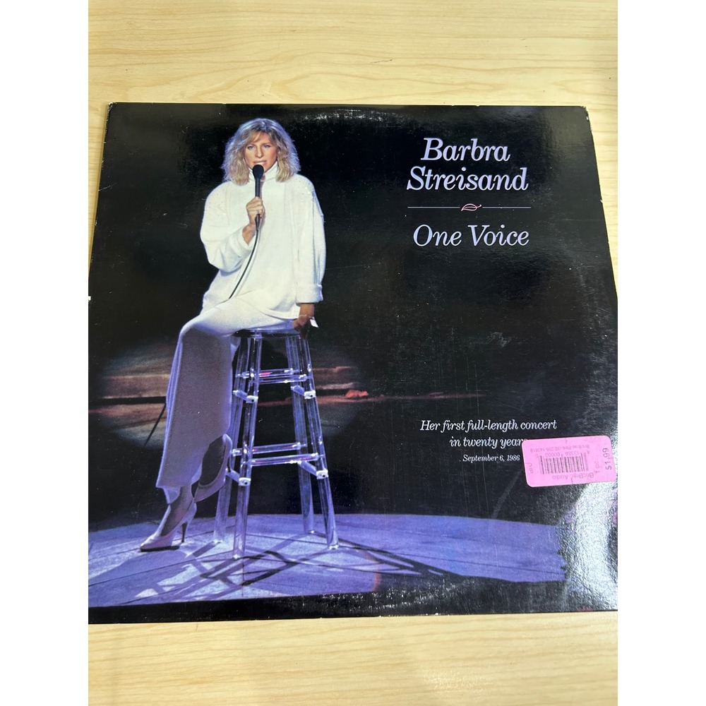 Barbra‎ Streisand One Voice Vinyl LP 1987 Columbia OC 40788 Live Concert Record